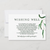 Elegant Eucalyptus Wedding Wishing Well Insert Kaart (Voorkant)