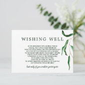 Elegant Eucalyptus Wedding Wishing Well Insert Kaart (Staand voorkant)