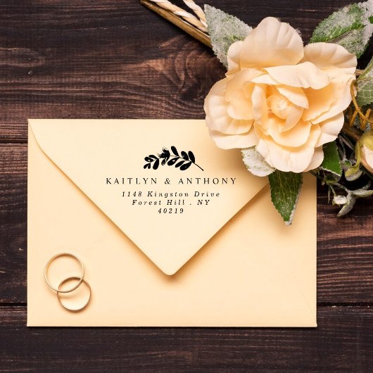 Elegant Eucalyptus Wedding Zelfinktende Stempel