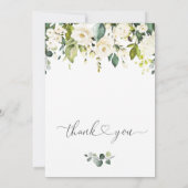 Elegant Eucalyptus White Roses Bridal Brunch Kaart (Achterkant)