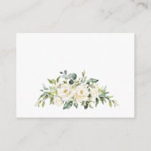 Elegant Eucalyptus White Roses Display Shower Informatiekaartje (Achterkant)