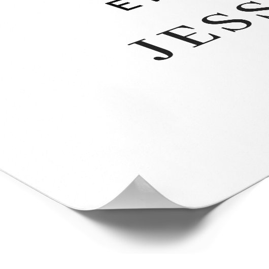 Elegant Eucalyptus White Roses ENGAGTY Poster (Hoek)