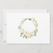 Elegant Eucalyptus White Roses Floral Moving Aankondiging (Achterkant)
