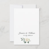 Elegant Eucalyptus White Roses Floral Wedding RSVP Kaartje (Achterkant)
