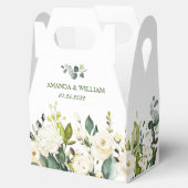 Elegant Eucalyptus White Roses Greenery Wedding Bedankdoosjes (Geopend)