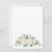 Elegant Eucalyptus White Roses Greenery Wedding Kaart (Achterkant)