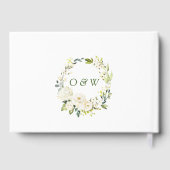 Elegant Eucalyptus White Roses PHOTO Weddenschap Gastenboek (Achterkant)