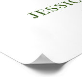 Elegant Eucalyptus White Roses Rehearsal Dinner Poster (Hoek)