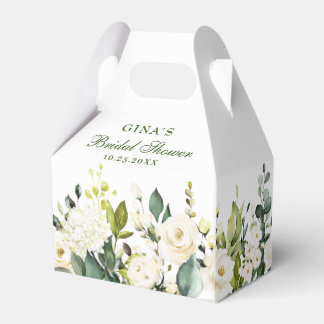 Elegant Eucalyptus White Roses Vrijgezellenfeest Bedankdoosjes