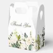 Elegant Eucalyptus White Roses Vrijgezellenfeest Bedankdoosjes (Geopend)