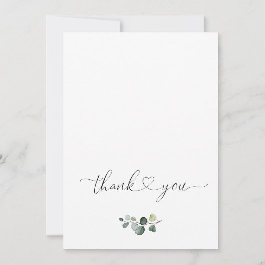 Elegant Eucalyptus White Roses Vrijgezellenfeest Kaart (Achterkant)