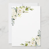 Elegant Eucalyptus White Roses Vrijgezellenfeest Kaart (Achterkant)