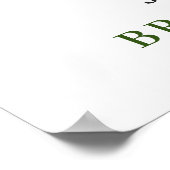 Elegant Eucalyptus White Roses VRIJGEZELLENFEEST Poster (Hoek)