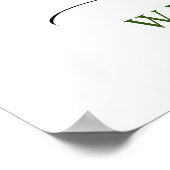 Elegant Eucalyptus White Roses Weddenschap Welkom Poster (Hoek)