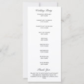 Elegant Eucalyptus White Wedding Programme (Achterkant)