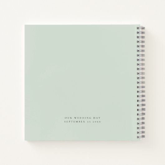 Elegant Eucalyptus wil Passen getrouwd gastboek Notitieboek (Achterkant)