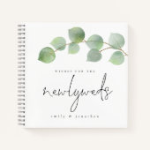 Elegant Eucalyptus wil Passen getrouwd gastboek Notitieboek (Voorkant)