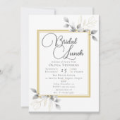 Elegant Eucalyptus Winter Vrijgezellenfeest Lunch Kaart (Voorkant)