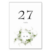 Elegant Eucalyptus Wreath Elegant Monogram Weddens Kaart (Voorkant)
