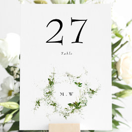 Elegant Eucalyptus Wreath Elegant Monogram Weddens Kaart