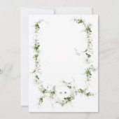 Elegant Eucalyptus Wreath Monogram Weddenschap Kaart (Achterkant)