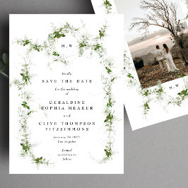 Elegant Eucalyptus Wreath Monogram Weddenschap Save The Date
