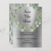 ELEGANT EUCALYPTUS WREATH SILVER BEWAREN DE DATUM (Voorkant / Achterkant)