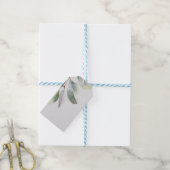 Elegant eucalyptusblad cadeaulabel (Met Touw)