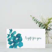 Elegant Eucalyptusbladeren Cadeaubon (Staand voorkant)