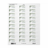 Elegant eucalyptusbladeren retouradreslabel etiket (Full Sheet)