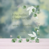 Elegant eucalyptusschrift Welkom op onze bruiloft Acryl Bord (Neutraal)