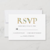 Elegant Eucalytus groen Waterverf bruiloft RSVP Kaartje (Voorkant)