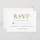 Elegant Eucalytus groen Waterverf bruiloft RSVP Kaartje (Voorkant / Achterkant)