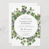 Elegant Eukalyptus Bridal Shower Einladung Kaart (Voorkant / Achterkant)