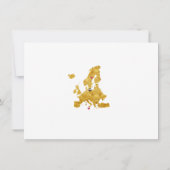Elegant Europe Map Destination Gold Wedding Save The Date (Achterkant)