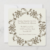 Elegant European Floral Wedding Invitation Kaart (Achterkant)