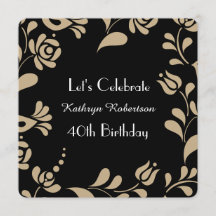 Elegant European Folk Art Birthday