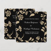 Elegant European Folk Art Wedding Kaart (Voorkant / Achterkant)