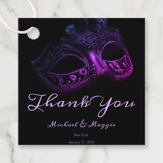 Elegant Evening Bedankjes Labels (Voorkant)