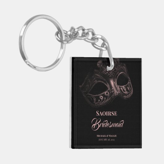 Elegant Evening Bridesmaid Sleutelhanger (Voorkant Links)