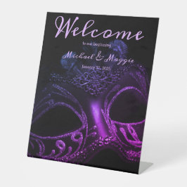 Elegant Evening Reclamebord Met Voetstuk