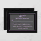 Elegant Evening RSVP Kaartje (Voorkant / Achterkant)