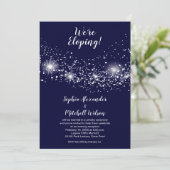 Elegant Evening Sky Wedding Elopement Kaart (Staand voorkant)