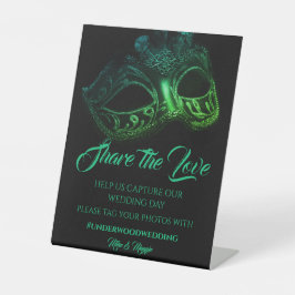 Elegant Evening Wedding Poster Pedestal Sign Reclamebord Met Voetstuk