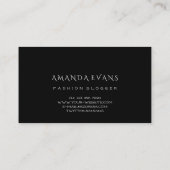 Elegant Event Planner Black Framed Spark Confetti Visitekaartje (Achterkant)