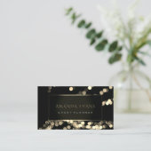 Elegant Event Planner Black Framed Spark Confetti Visitekaartje (Staand voorkant)