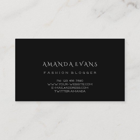 Elegant Event Planner Black White Lijst Spark Gold Visitekaartje (Achterkant)