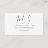 Elegant Event Planner Floral Florist Tulips Visitekaartje (Achterkant)