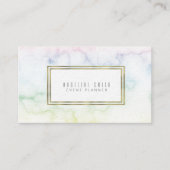 Elegant Event Planner Minimalist Rainbow Marble Visitekaartje (Voorkant)