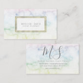 Elegant Event Planner Minimalist Rainbow Marble Visitekaartje (Voorkant / Achterkant)